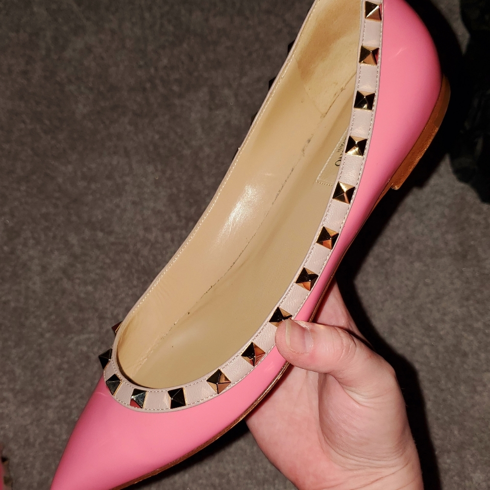 Valentino Rockstud Ballerina Flats - Picture 7 of 8